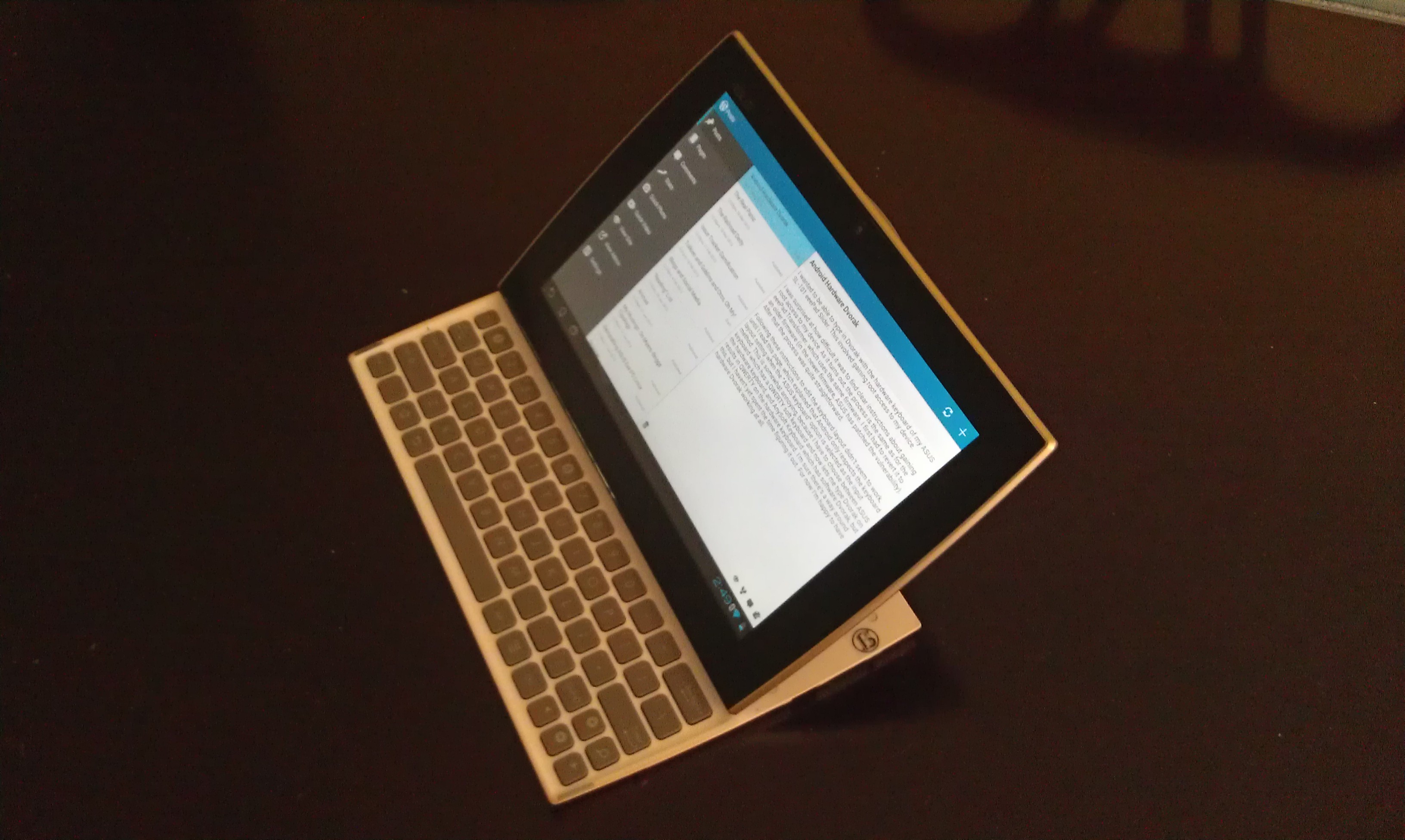 The eeePad slider is an Android tablet with a sliding hardware keyboard